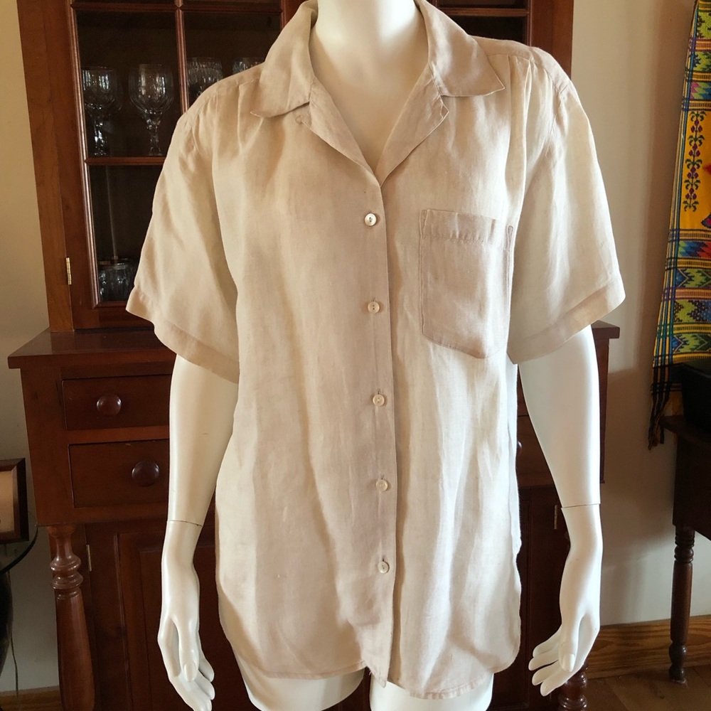 VINTAGE BANANA REPUBLIC IRISH LINEN BUTTON DOWN